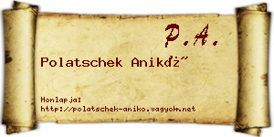 Polatschek Anikó névjegykártya